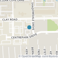 Map location of 10408 Quiet Courtyard Road, Houston, TX 77043