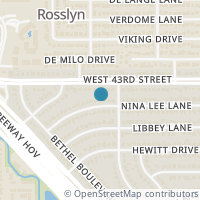 Map location of 5814 Nina Lee Ln, Houston TX 77092