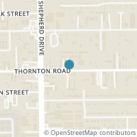 Map location of 608 Thornton Oaks Lane, Houston, TX 77018