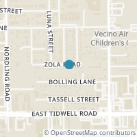 Map location of 822 Zola Rd, Houston TX 77076