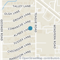 Map location of 10019 Alfred Lane, Houston, TX 77041