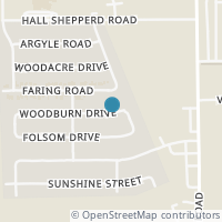 Map location of 17207 Woodburn Drive, Houston, TX 77049