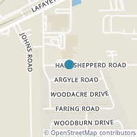 Map location of 17006 Hall Shepperd Road, Houston, TX 77049