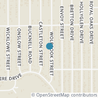 Map location of 10417 Wolbrook Street, Houston, TX 77016