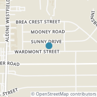 Map location of 2307 Wardmont Street, Houston, TX 77093