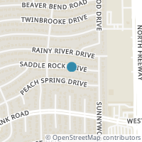 Map location of 907 Saddle Rock Drive, Houston, TX 77088