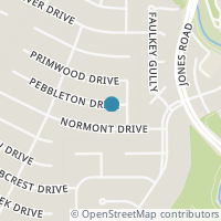 Map location of 11507 Pebbleton Drive, Houston, TX 77070