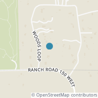 Map location of 2001 Woods Loop, Driftwood TX 78619