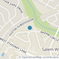 Map location of 1400 Salem Meadow Cir, Austin TX 78745