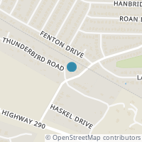 Map location of 8600 Thunderbird Rd, Austin TX 78736