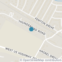 Map location of 8627 Thunderbird Rd, Austin TX 78736
