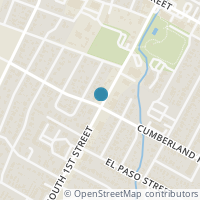 Map location of 600 Cumberland Road, Austin, TX 78704