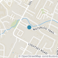 Map location of 1713 Waterloo Trl, Austin TX 78704