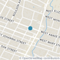 Map location of 613 W Annie St #A, Austin TX 78704