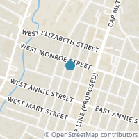 Map location of 1604 Eva St, Austin TX 78704