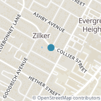 Map location of 1611 Collier St, Austin TX 78704