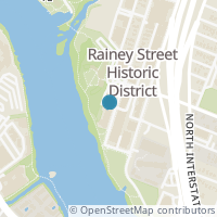 Map location of 54 Rainey St #1103, Austin TX 78701