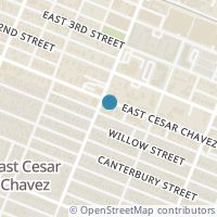 Map location of 1601 E Cesar Chavez St #205, Austin TX 78702