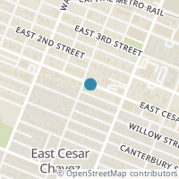 Map location of 1403 E Cesar Chavez Street, Austin, TX 78702