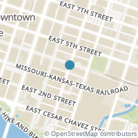Map location of 201 E 4Th St #207, Austin TX 78701