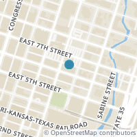 Map location of 410 E 6Th St, Austin TX 78701