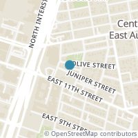 Map location of 908 Juniper Street, Austin, TX 78702