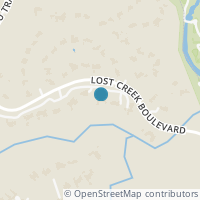 Map location of 3541 Lost Creek Boulevard, Austin, TX 78735