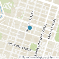 Map location of 1105 Nueces Street, Austin, TX 78701