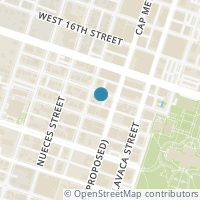 Map location of 405 W 14th Street, Austin, TX 78701