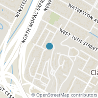 Map location of 733 Patterson Ave, Austin TX 78703