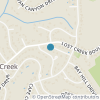 Map location of 1401 Canoe Brook Drive, Austin, TX 78746