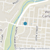 Map location of 1300 W 24Th St, Austin TX 78705