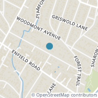 Map location of 2402 Bridle Path, Austin TX 78703