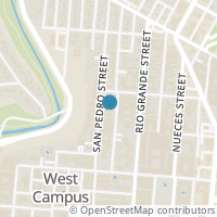 Map location of 2706 Salado St #210, Austin TX 78705