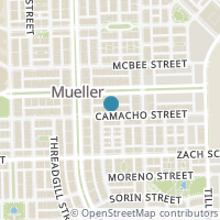 Map location of 4604 Camacho St, Austin TX 78723