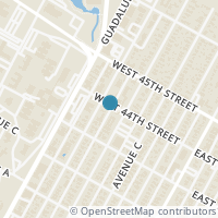Map location of 403 W 44th Street, Austin, TX 78751