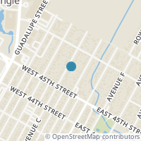 Map location of 4515 Avenue C, Austin TX 78751