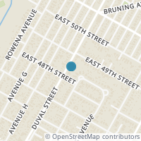 Map location of 4805 Duval St, Austin TX 78751