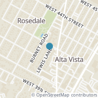 Map location of 1301 W 42Nd St, Austin TX 78756