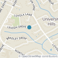 Map location of 2509 Lehigh Dr, Austin TX 78723