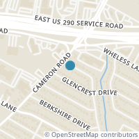 Map location of 1305 Glenwood Dr, Austin TX 78723
