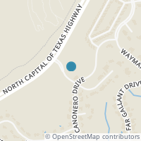 Map location of 2200 Canonero Dr, Austin TX 78746