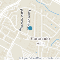 Map location of 7305 Sevilla Drive, Austin, TX 78752