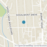 Map location of 5404 Shoalwood Ave, Austin TX 78756