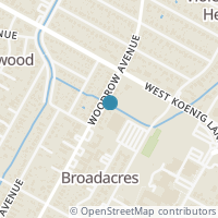 Map location of 5713 Woodrow Ave, Austin TX 78756