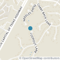 Map location of 3316 Lookout Ln, Austin TX 78746