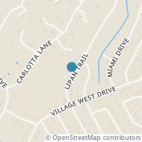 Map location of 1300 Lipan Trl, Austin TX 78733
