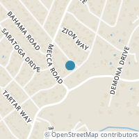 Map location of 2104 San Juan Drive, Austin, TX 78733
