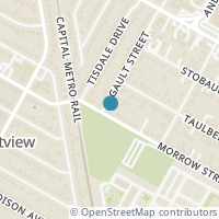 Map location of 7611 Gault Street #A, Austin, TX 78757