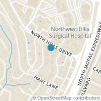 Map location of 3467 North Hills Drive, Austin, TX 78731